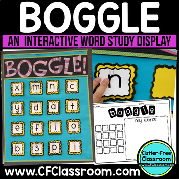 classroom BOGGLE display