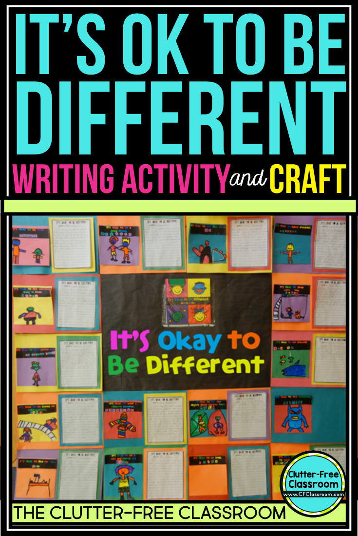 Elementary kids get creative with bullying prevention. It’s OK to Be Different is a book by Todd Parr that teaches lessons to kids about being true to yourself and having self-confidence. These activities include reading, writing, art and computer skills and make a great bulletin board for first, second, third, and fourth grade classrooms.