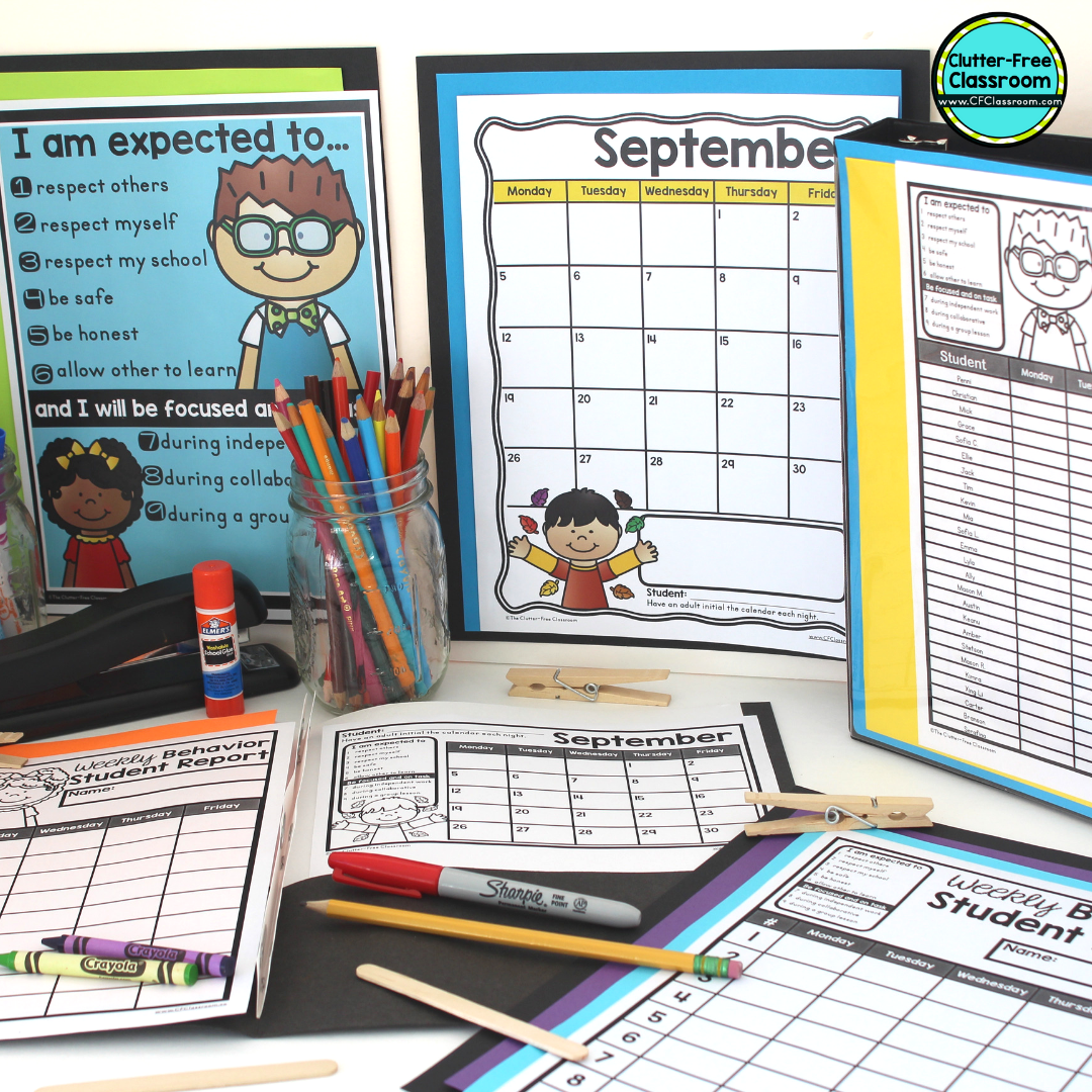 Are you looking for ways to improve positive student behavior and easily communicate with parents daily? Check out these behavior management and parent communication ideas from the Clutter Free Classroom including behavior plans, logs, charts, notes, forms, apps, sheets, tools, websites, and posts. #classroommanagement #clutterfreeclassroom