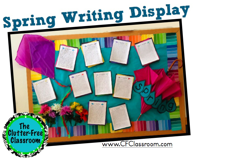 creative writing wall display