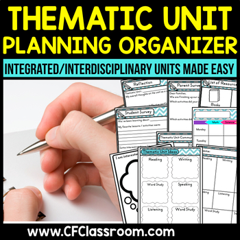 thematic unit planning organizer resource for teachers