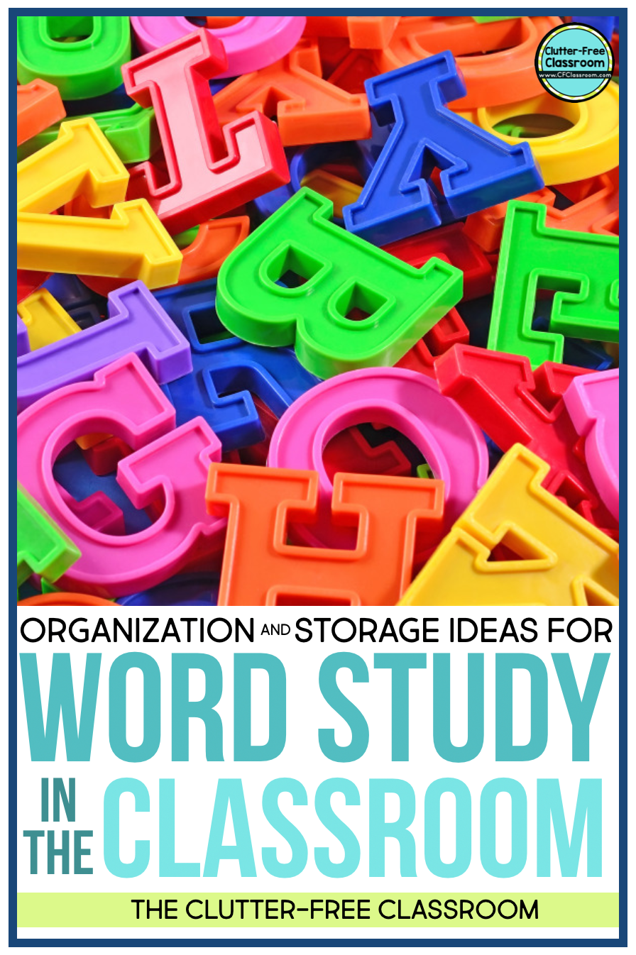 Word study opens the door to so many great manipulative like magnetic letters, tiles, dry erase boards and markers, and more! How can we organize them all? I have tons of free tips on how to use bins, files, folders, drawers, and baskets to organize literacy centers, stations, and activities. 