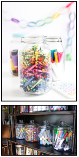 Our Pinteresting Family: Pretty Art Supply Organizer  Art supply  organization, Art supplies storage, Mason jar art