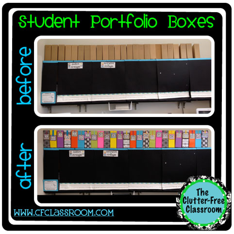 an idea for how to organize a portfolio for each of your students