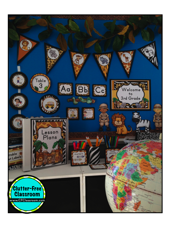 jungle classroom charts for teachers