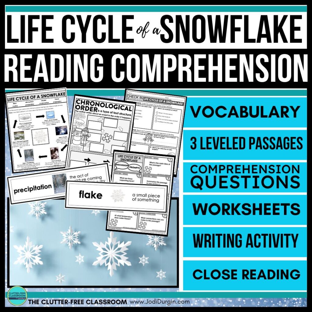 Snow non-fiction reading passages and activities