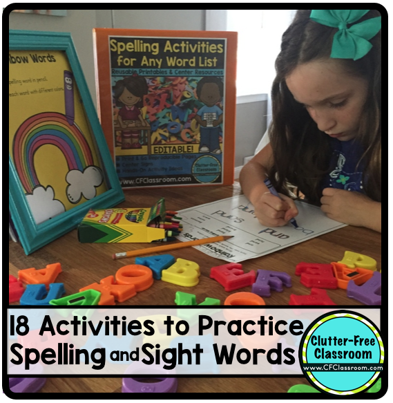 elementary student working on vocabulary activities