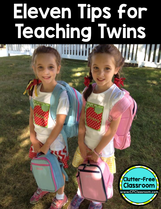 twin girls heading to school