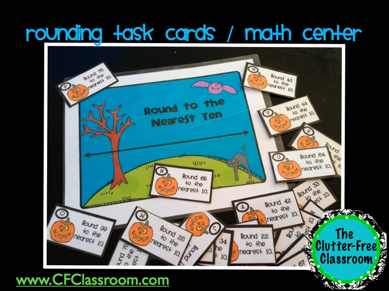 Rounding up + down — whole numbers style A little bit of task card