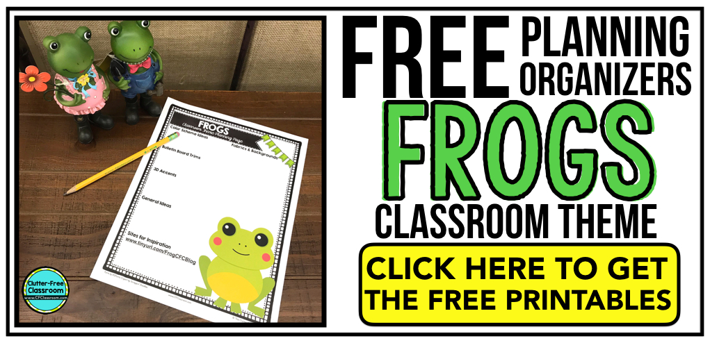 FROG Theme Classroom: If you’re an elementary teacher who is thinking about a frog or pond theme then this classroom decor blog post is for you. It’ll make decorating for back to school fun and easy. It’s full of photos, tips, ideas, and free printables to plan and organize how you will set up your classroom and decorate your bulletin boards for the first day of school and beyond. 