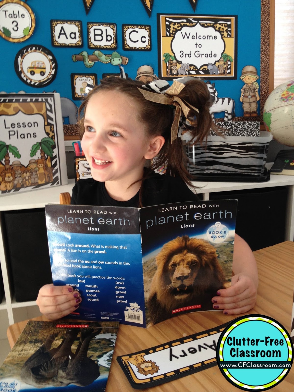 Are you planning a Jungle Safari themed classroom or thematic unit? This blog post provides great decoration tips and ideas for the best Jungle Safari theme yet! It has photos, ideas, supplies & printable classroom decor to will make set up easy and affordable. You can create a Jungle Safari theme on a budget!