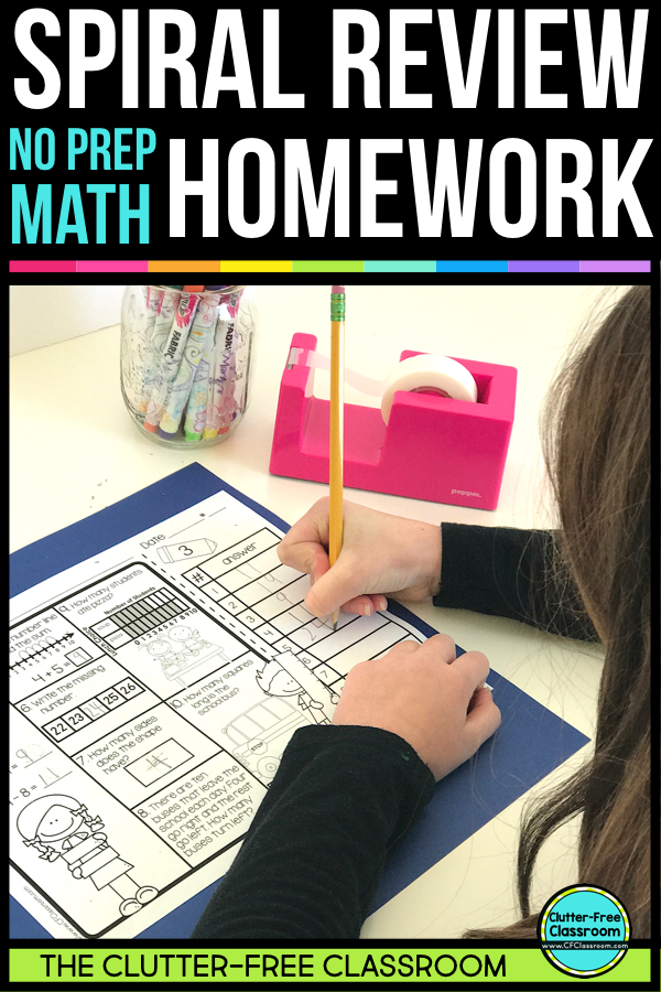 Homework is easy with math spiral review no prep printables. Elementary teachers also love them for morning work, quizzes, RtI, bell ringers, guided math workshop warmups & assessments. Homework folders, packets, or binders make organization and management easy. They eliminate the need for test prep yet increases standardized test scores. They’re for second grade, third grade, fourth grade, & fifth grade & include answer keys, digital projectable, & data analysis. Grab the free samples.