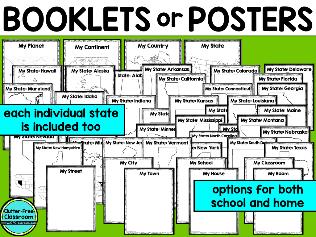 me on the map activities and printables clutter free classroom by jodi durgin