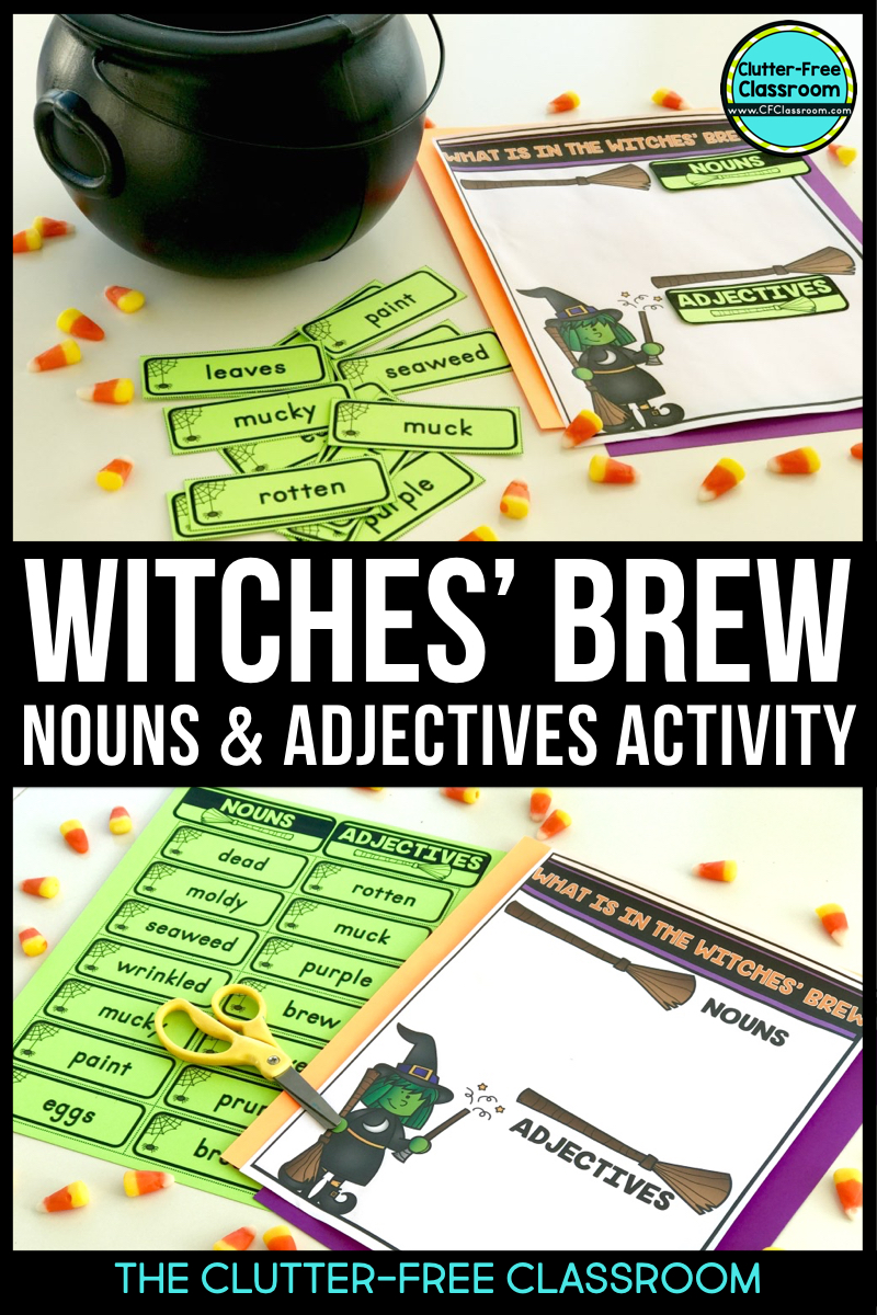 Halloween-themed grammar sorting activity