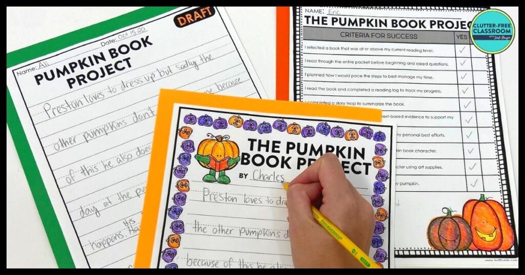 pumpkin book report project