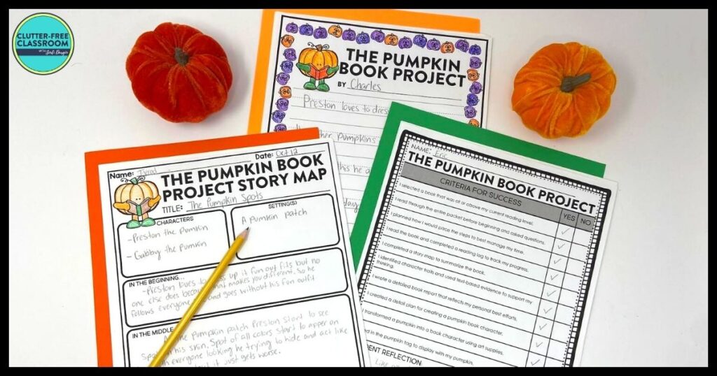 pumpkin book report project