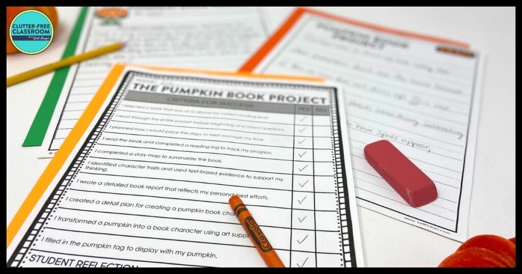 pumpkin book report project