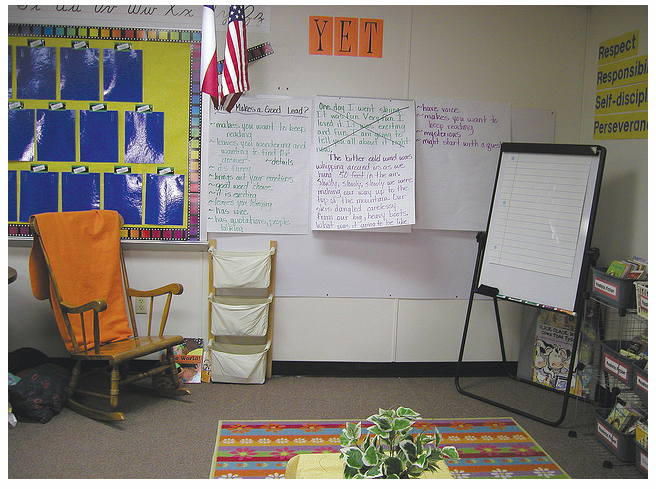 Learn how to set up your whole class meeting area from this blog post. It gives elementary teachers tons of practical tips and ideas for how to create an ideal whole group area for read alouds so your read aloud time will become your favorite time of the school day. #readaloud #teaching #classroom #classroommeeting