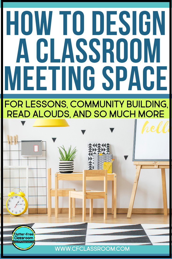 Learn how to set up your whole class meeting area from this blog post. It gives elementary teachers tons of practical tips and ideas for how to create an ideal whole group area for read alouds so your read aloud time will become your favorite time of the school day. #readaloud #teaching #classroom #classroommeeting