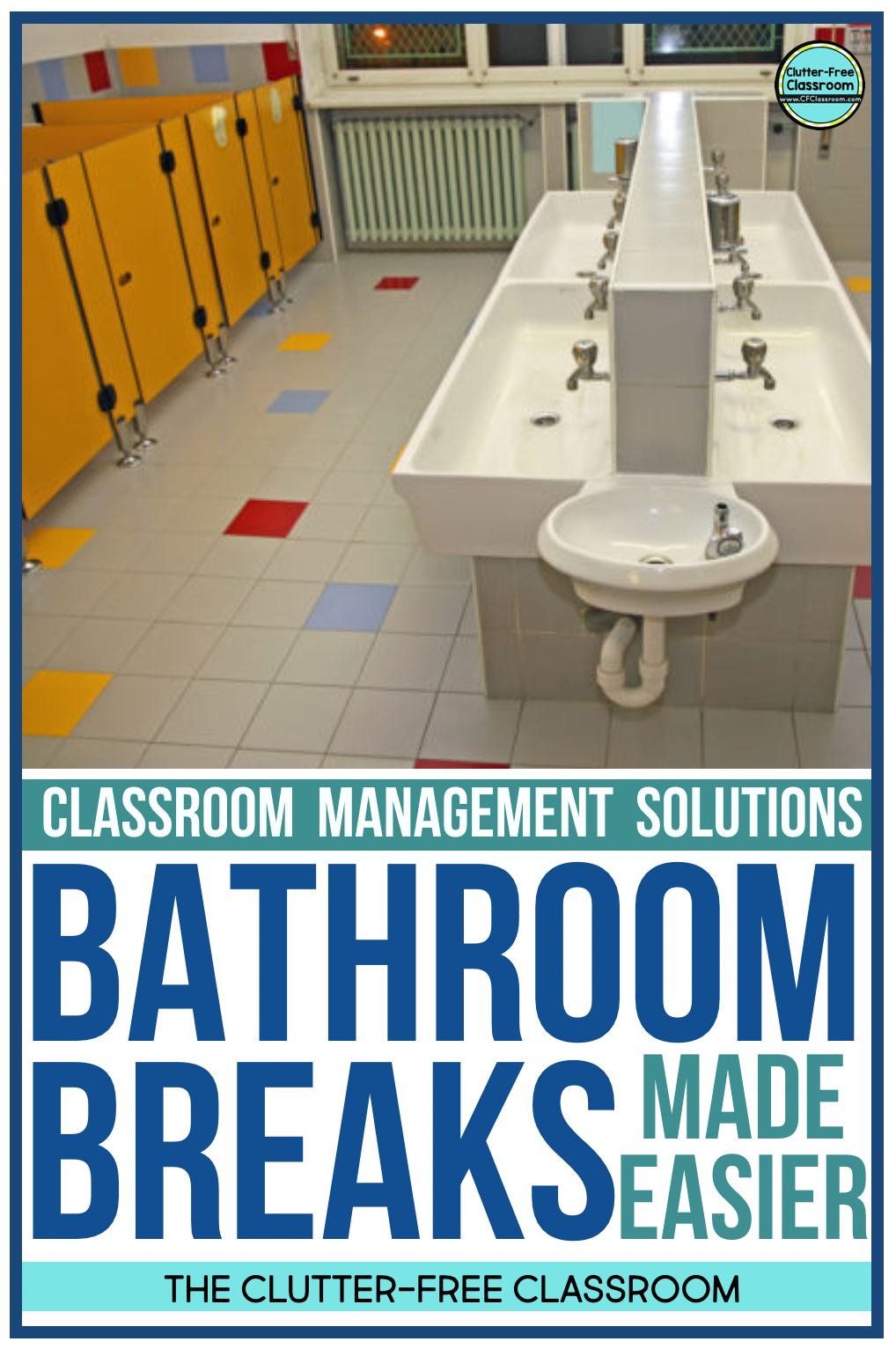 Check out these simple elementary bathroom breaks printable tracker and hall pass from the Clutter Free Classroom! Teaching kids how to track when they make bathroom trips will make classroom management for bathroom use easy for you.