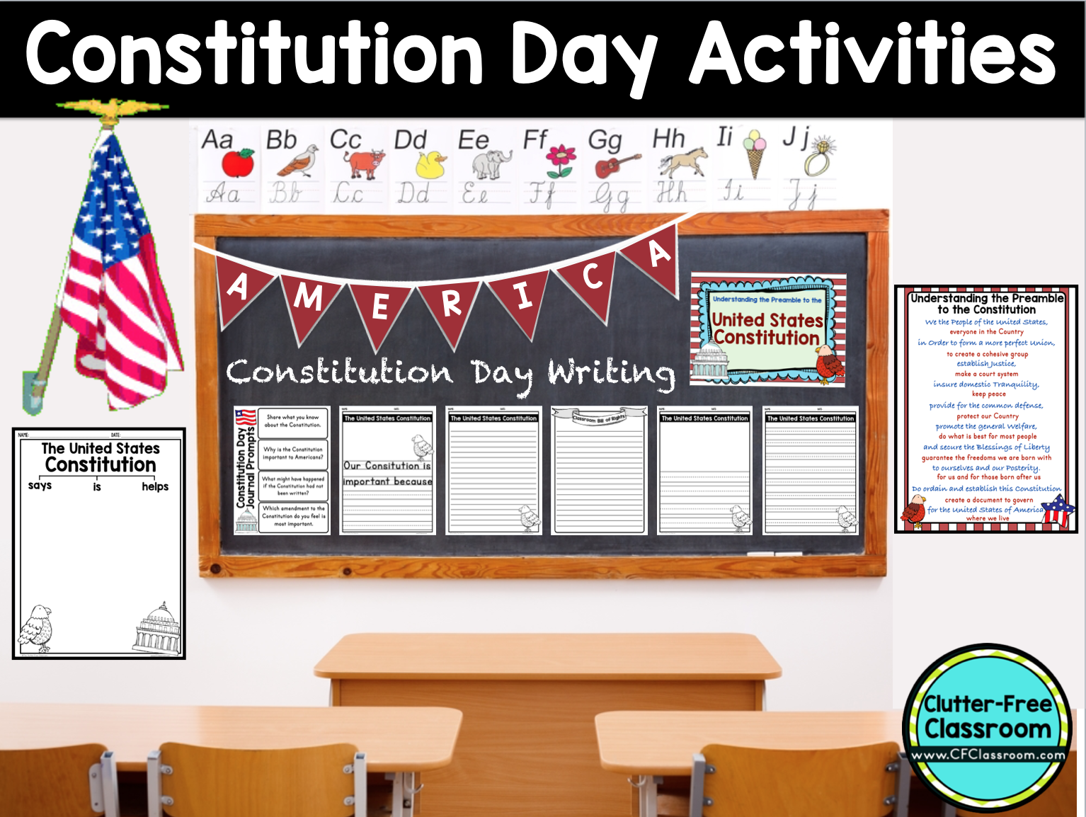 Did you know ALL public school teachers MUST teach a lesson about the Constitution on Constitution Day every September? This post by the Clutter - Free Classroom provides Constitution Day Activities for Elementary School Students. It also has Constitution Day Resources, Lesson Plans and Printables for Kids and suggests Constitution Day books.