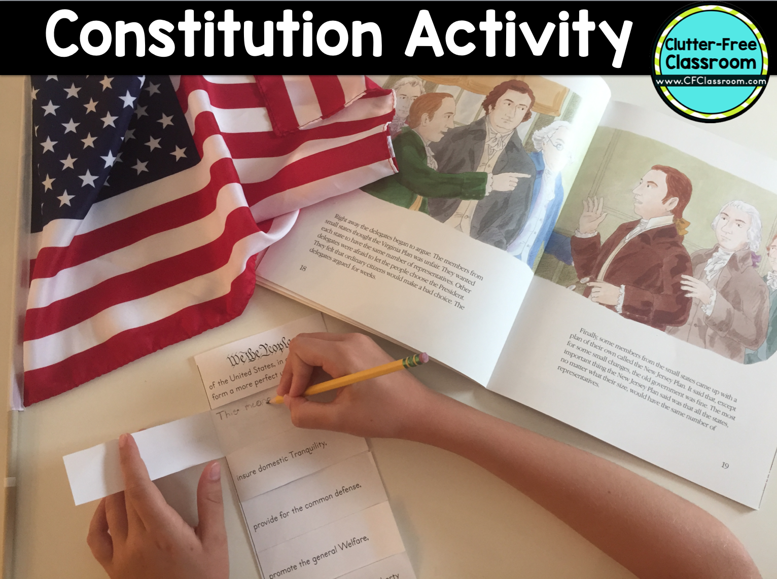 Did you know ALL public school teachers MUST teach a lesson about the Constitution on Constitution Day every September? This post by the Clutter - Free Classroom provides Constitution Day Activities for Elementary School Students. It also has Constitution Day Resources, Lesson Plans and Printables for Kids and suggests Constitution Day books.