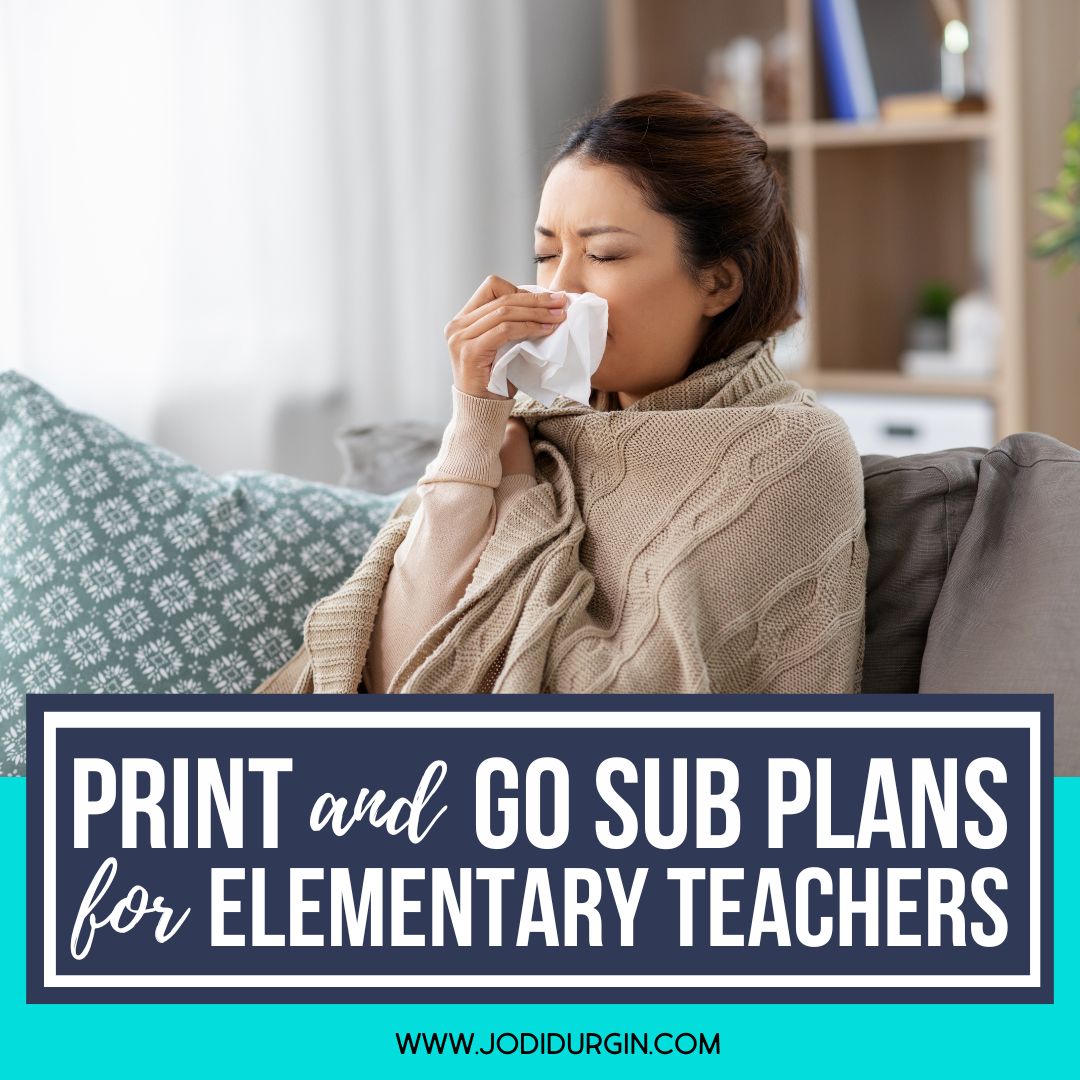 Emergency sub plans for 1st 2nd 3rd 4th 5th grade teaching with