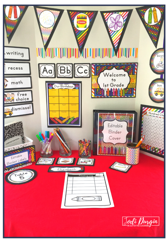 Crayon Themed Classroom Decor Ideas