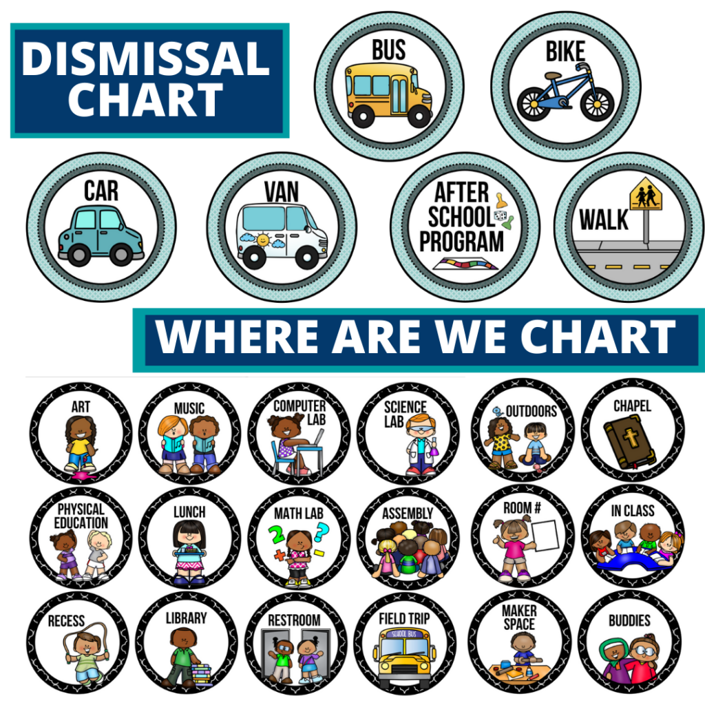 dogs theme editable dismissal chart for elementary classrooms with for better classroom