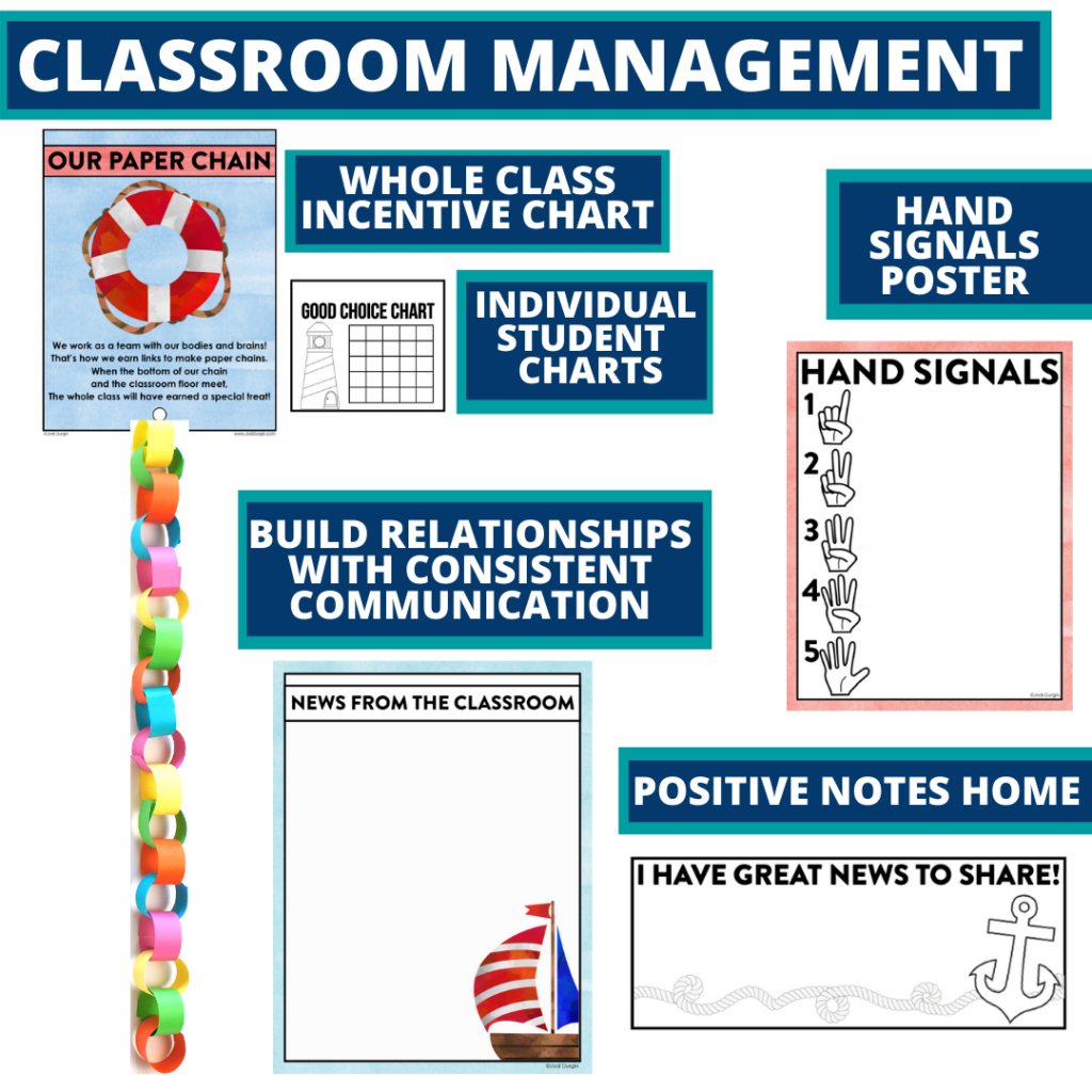 nautical themed tools for improving student behavior in an elementary classroom