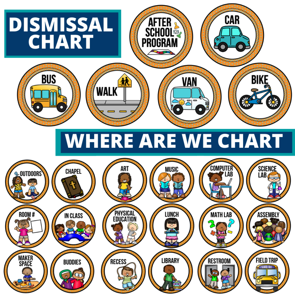 space theme editable dismissal chart for elementary classrooms with for better classroom
