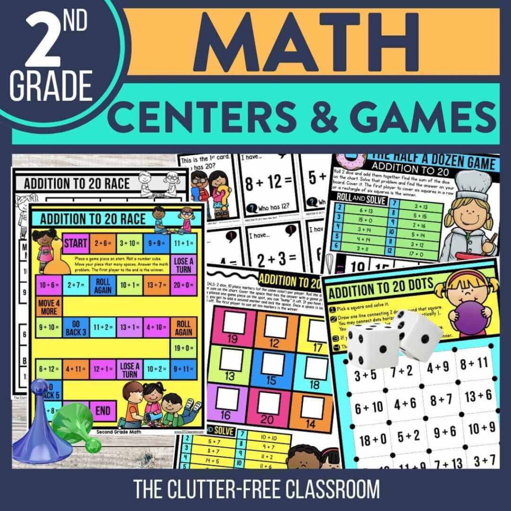 2nd math game printables