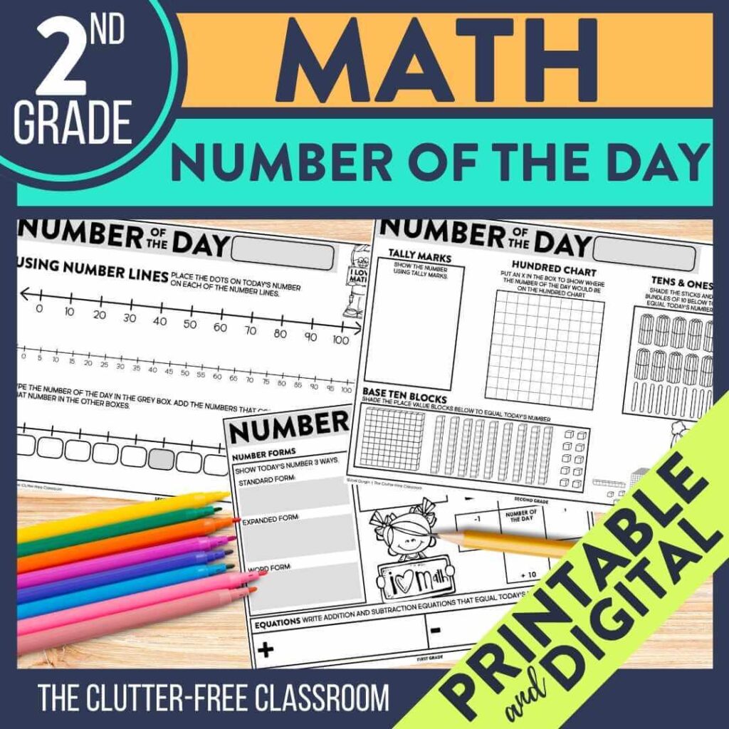 2nd grade number of the day worksheets