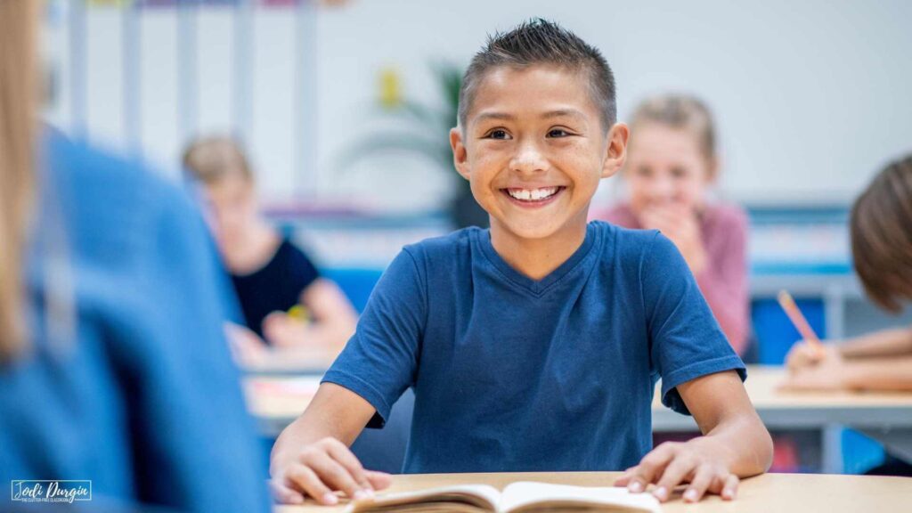 elementary student reading math story books