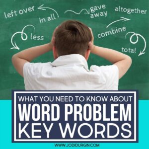 confused student using key words to solve math word problems