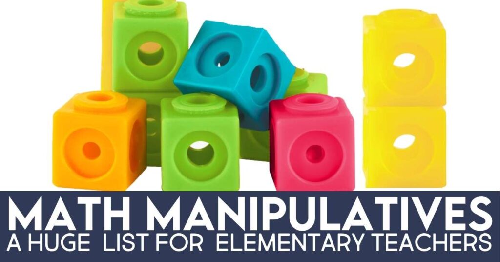 colorful linking cube math manipulatives