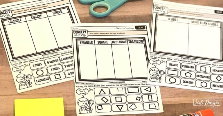 Math Sorting Activity Ideas For 1st 2nd And 3rd Grade Teachers Clutter Free Classroom By 