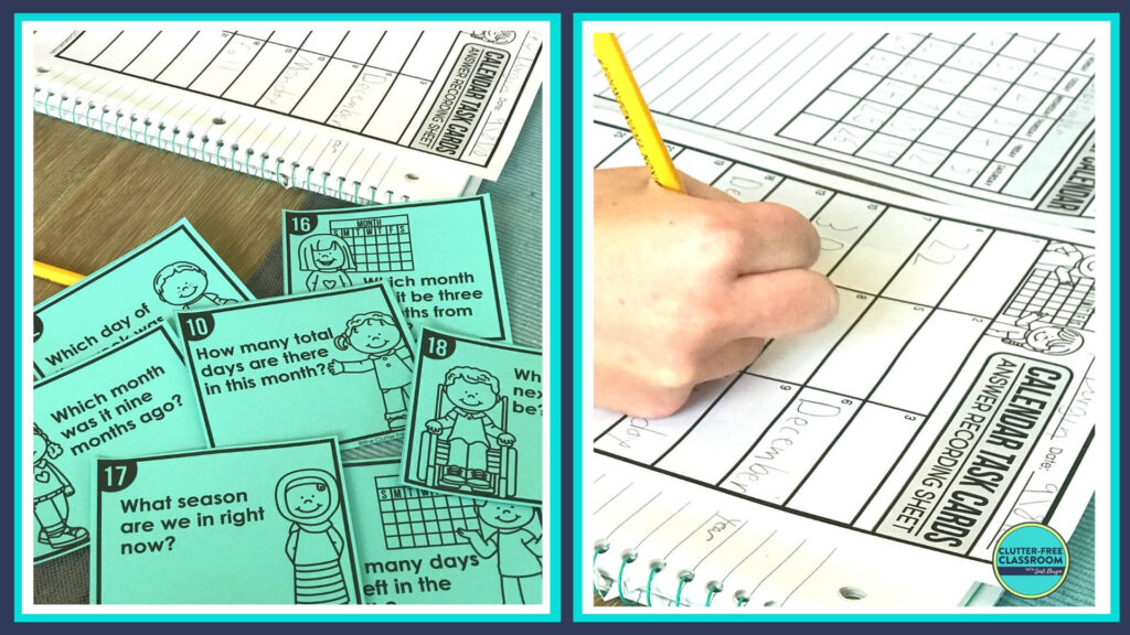 calendar math activities and task cards