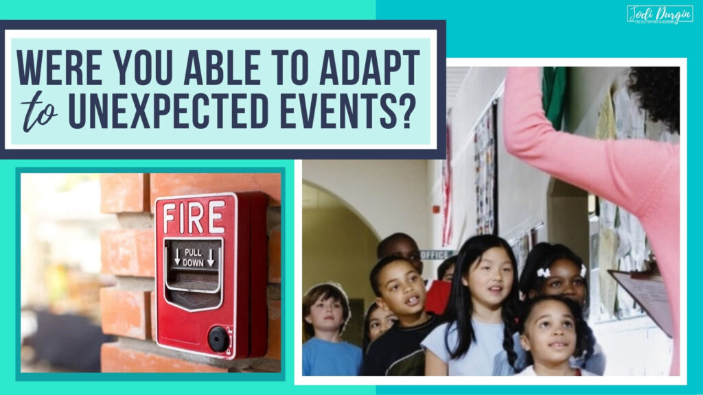 elementary teacher during a fire drill that interrupted a math lesson