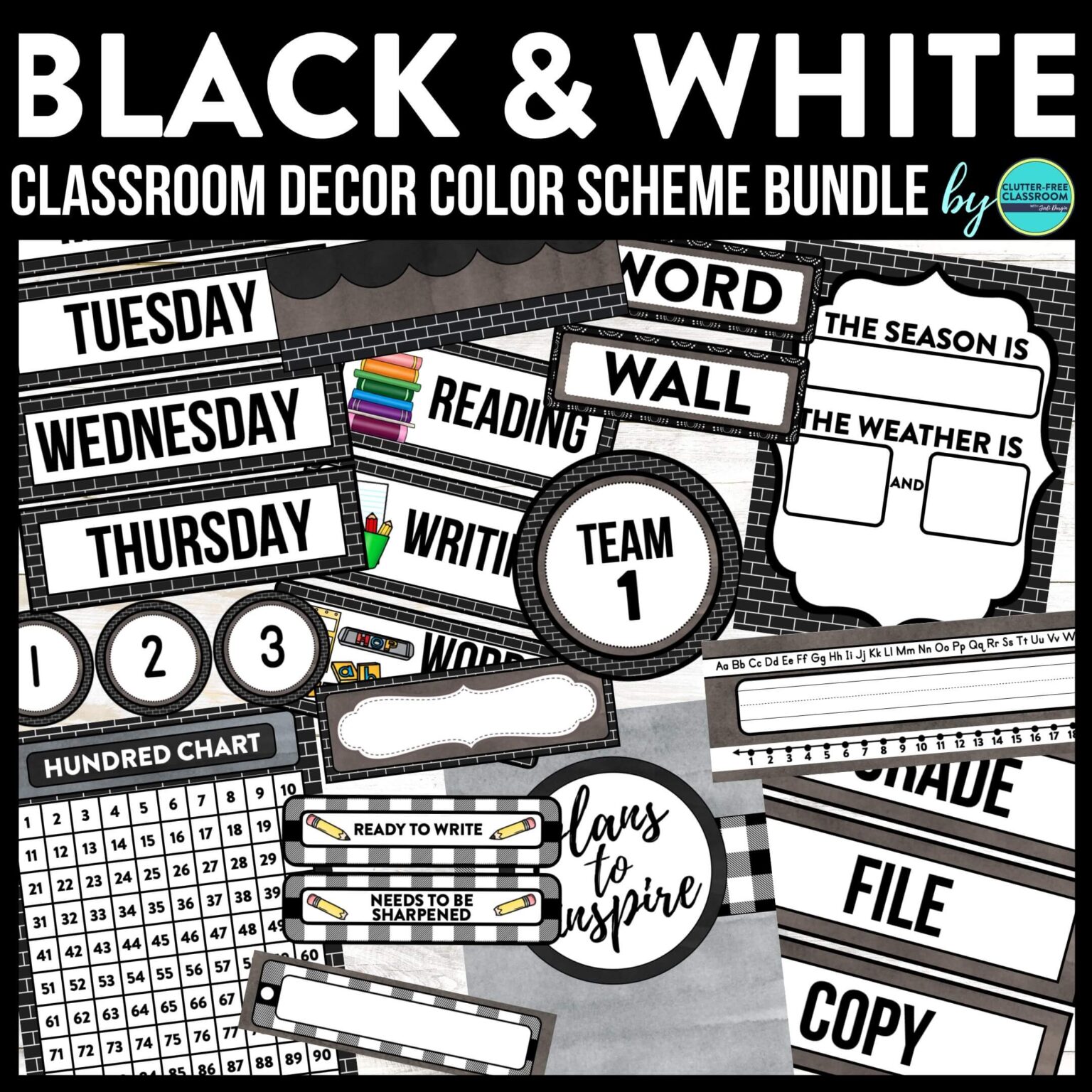 Black and White Classroom Decor Theme for Elementary Teachers in 2024