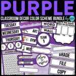 Purple Classroom Decor Theme For Elementary Teachers In 2025 Teaching PURPLE Classroom Decor Color Scheme Bundle 150x150