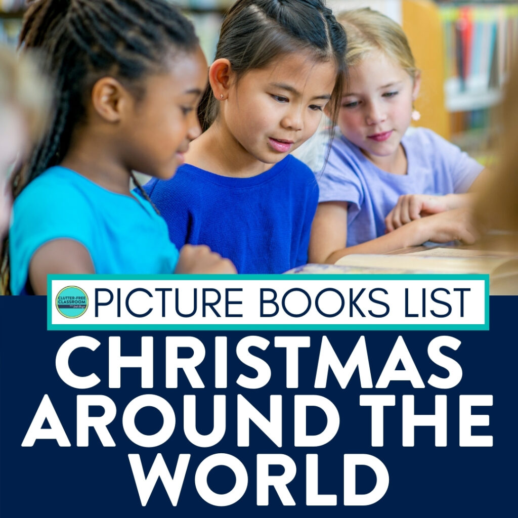 kids reading books about Christmas around the world