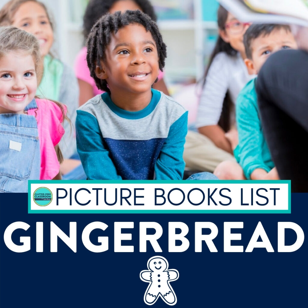 kids listening to gingerbread books being read aloud