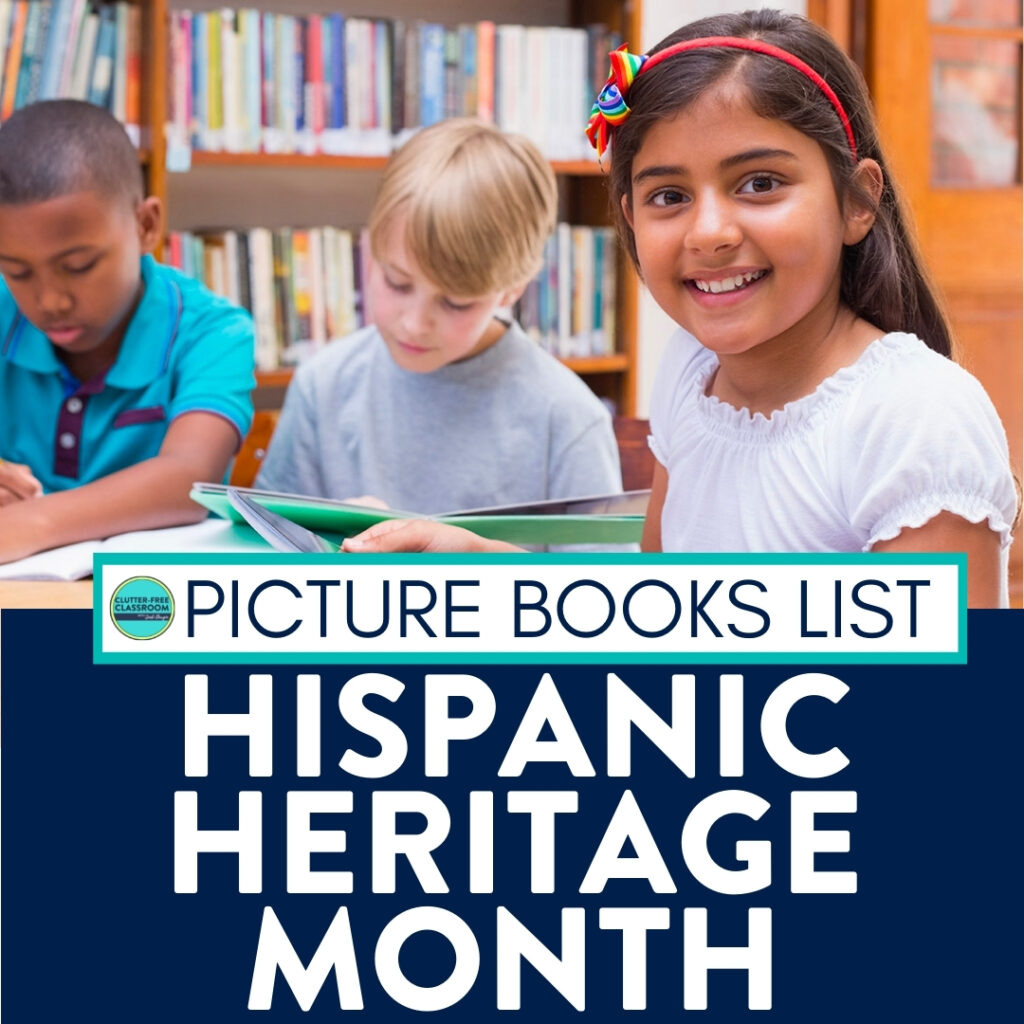 students reading Hispanic Heritage Month books