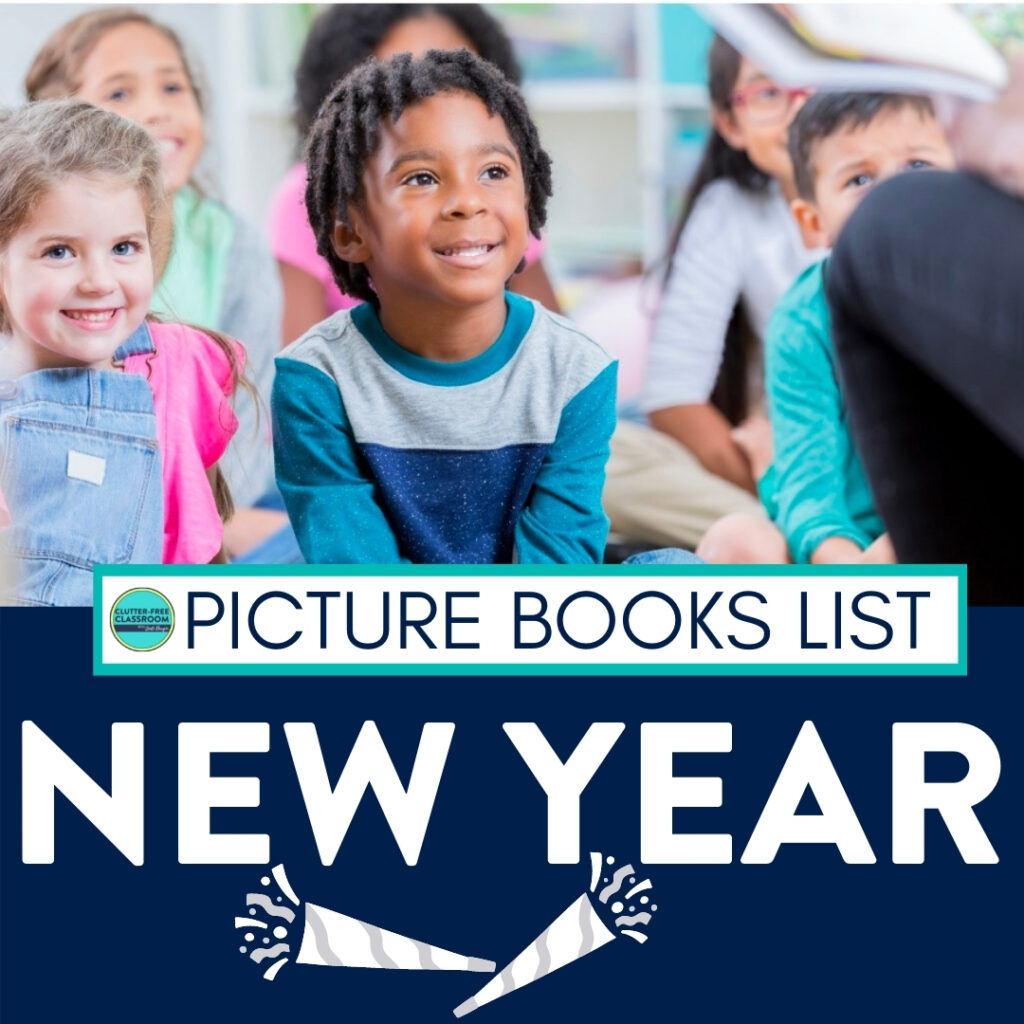 kids listening to a New Year book