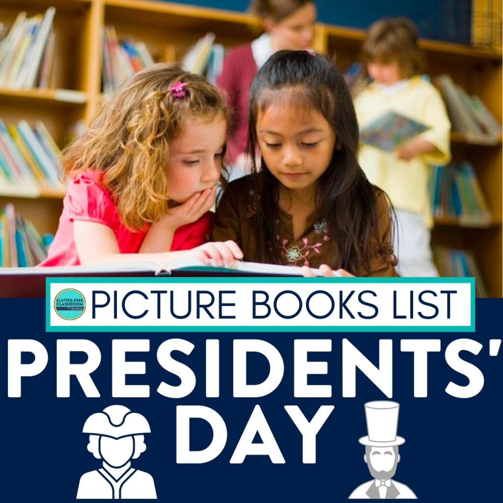 kids reading Presidents Day books