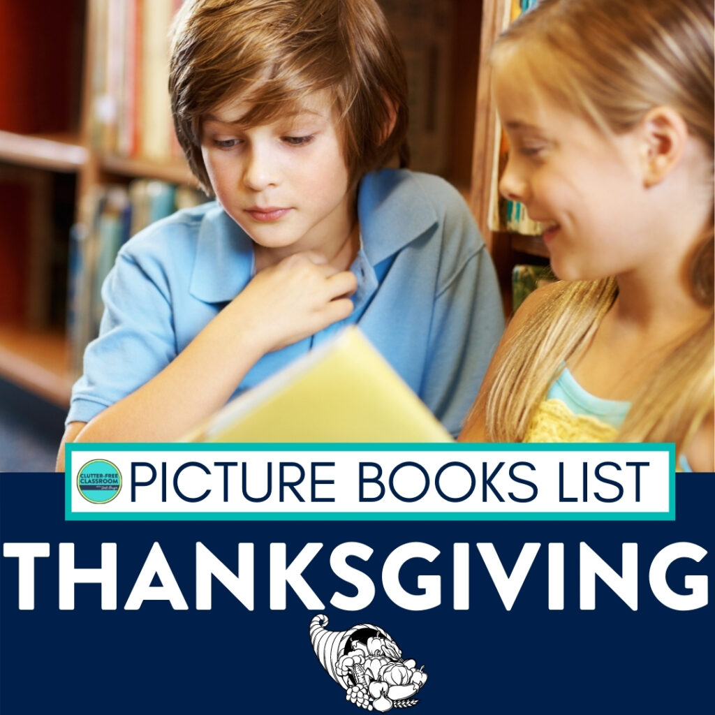 Kids reading Thanksgiving books