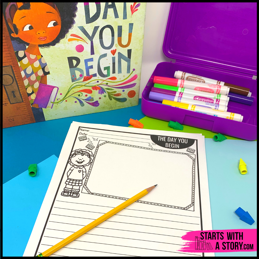 The Day You Begin writing activity