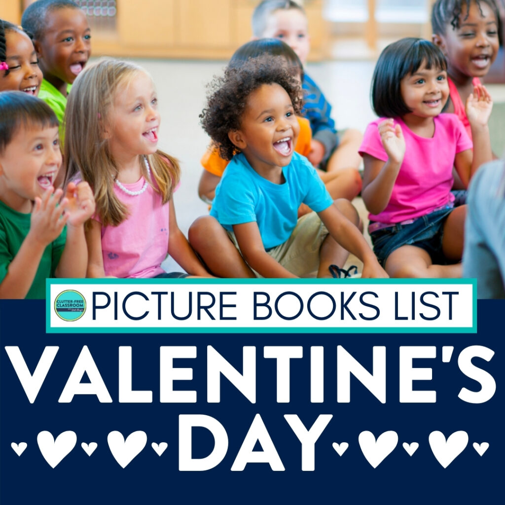 Students listening to a Valentine's Day book