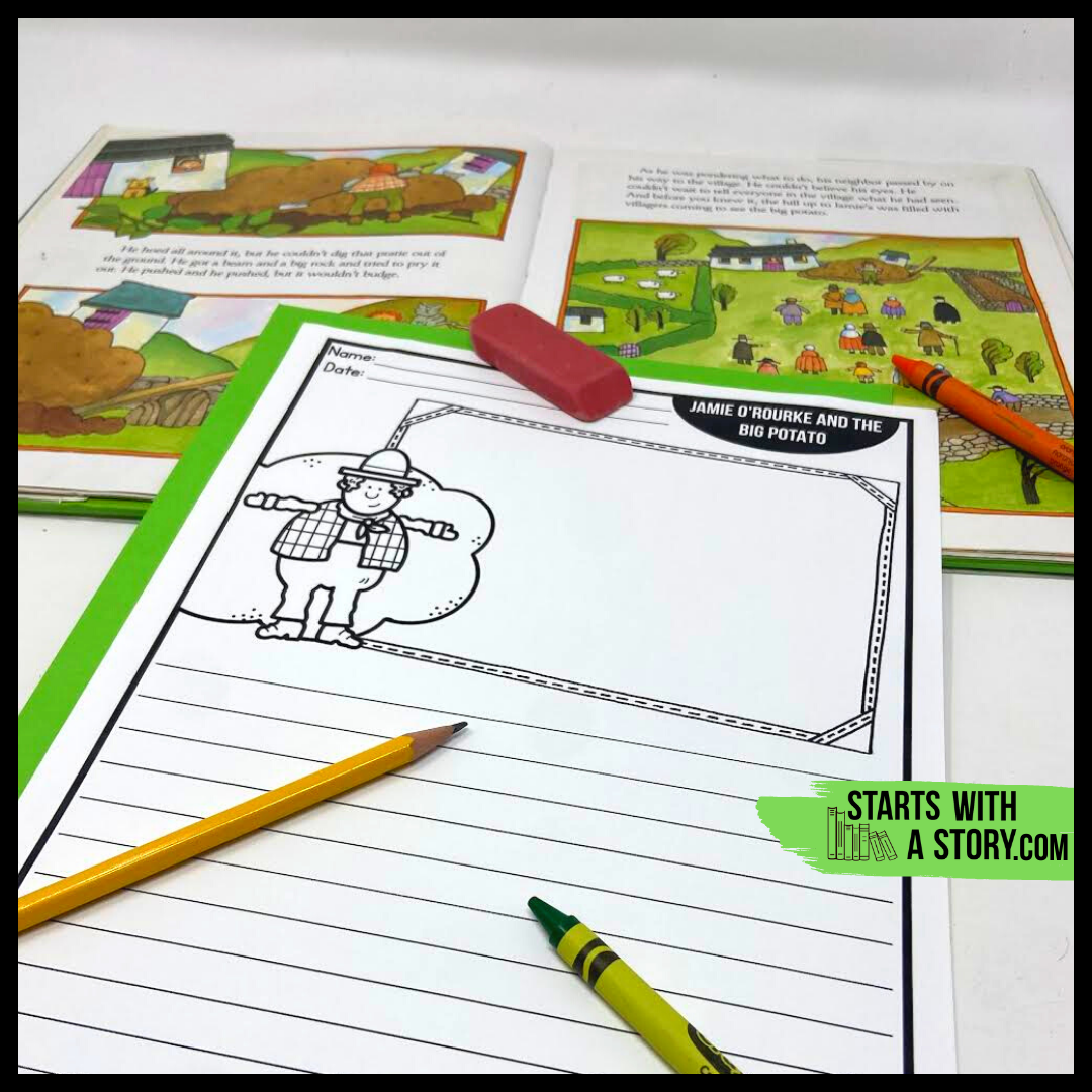 Jamie I'Rourke and The Big Potato writing activity